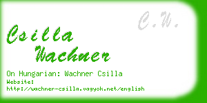 csilla wachner business card